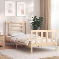 Sengeramme uden madras 90x200 cm massivt fyrretræ