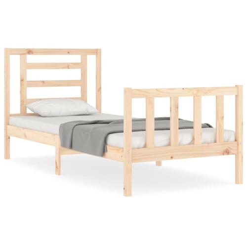 Sengeramme uden madras 90x200 cm massivt fyrretræ