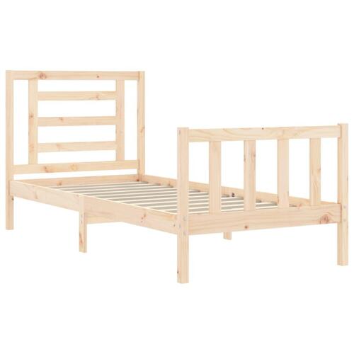Sengeramme uden madras 90x200 cm massivt fyrretræ
