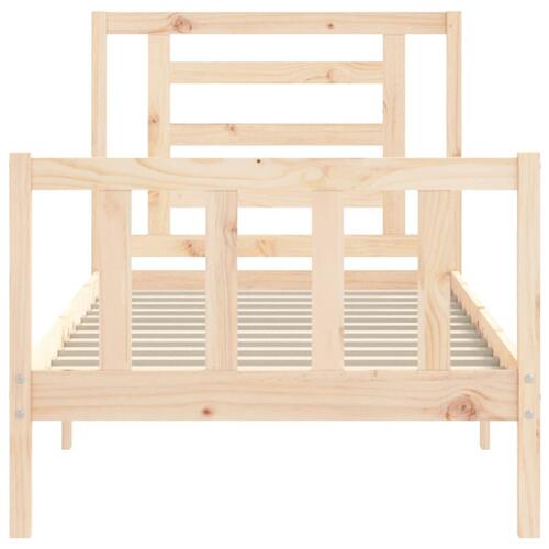 Sengeramme uden madras 90x200 cm massivt fyrretræ