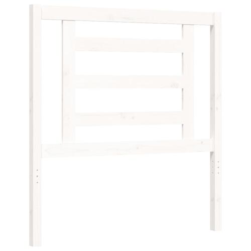 Sengeramme uden madras 100x200 cm massivt fyrretræ hvid