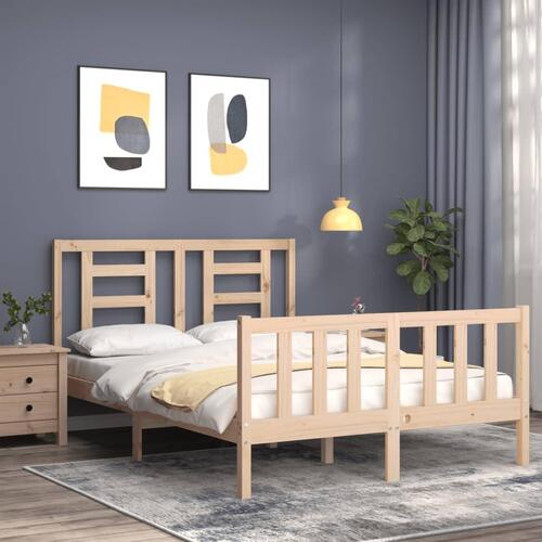 Sengeramme uden madras 120x200 cm massivt fyrretræ