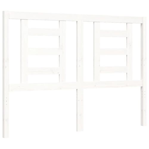 Sengeramme uden madras 120x200 cm massivt fyrretræ hvid
