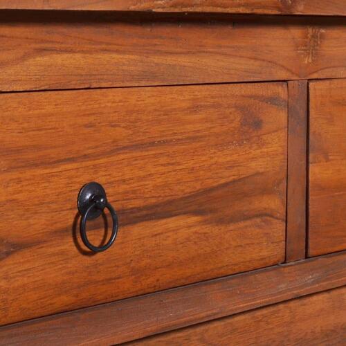 Tv-bord 110x35x40 cm massivt teaktræ