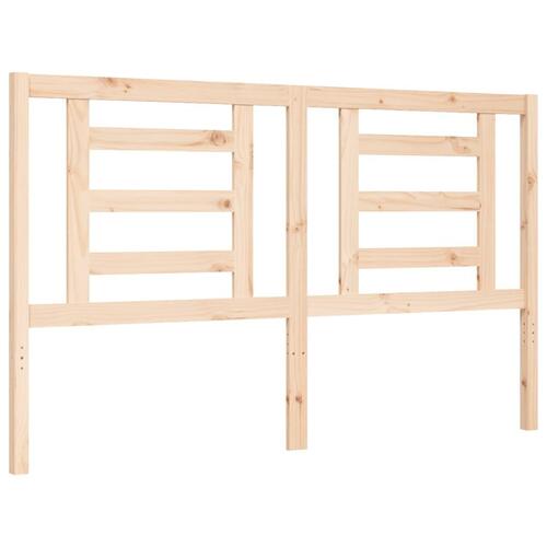 Sengeramme med sengegavl kingsize massivt træ
