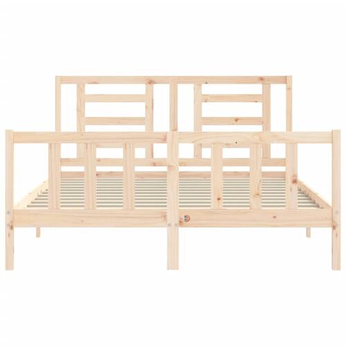Sengeramme uden madras 160x200 cm massivt fyrretræ