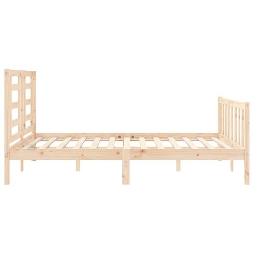 Sengeramme uden madras 160x200 cm massivt fyrretræ