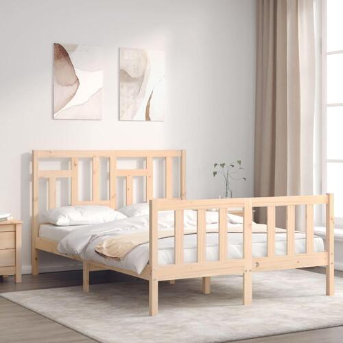 Sengeramme uden madras 140x190 cm massivt fyrretræ