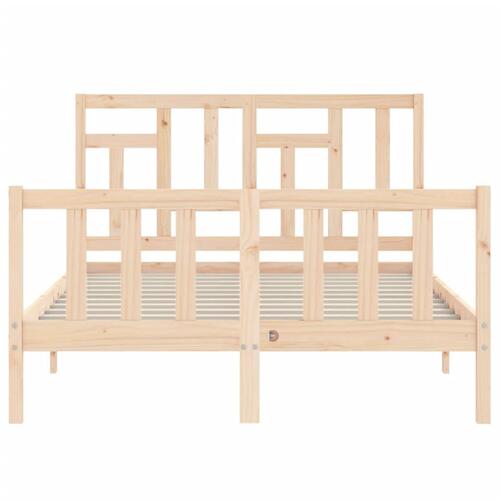 Sengeramme uden madras 140x190 cm massivt fyrretræ