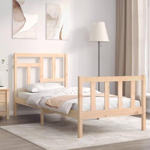 Sengeramme uden madras 90x200 cm massivt fyrretræ