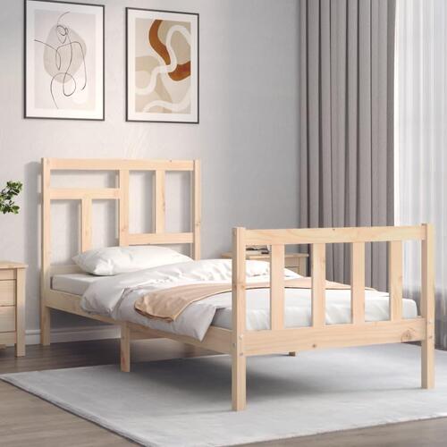 Sengeramme uden madras 90x200 cm massivt fyrretræ