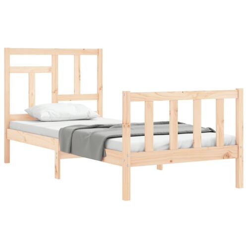 Sengeramme uden madras 90x200 cm massivt fyrretræ