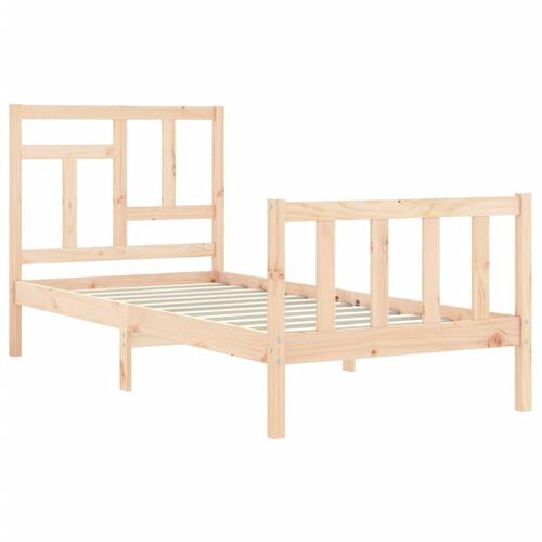 Sengeramme uden madras 90x200 cm massivt fyrretræ