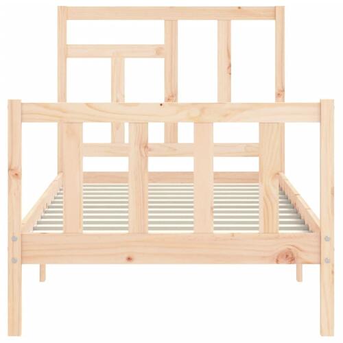 Sengeramme uden madras 90x200 cm massivt fyrretræ