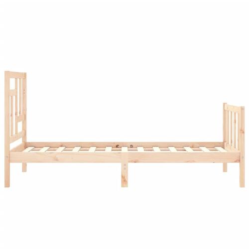 Sengeramme uden madras 90x200 cm massivt fyrretræ
