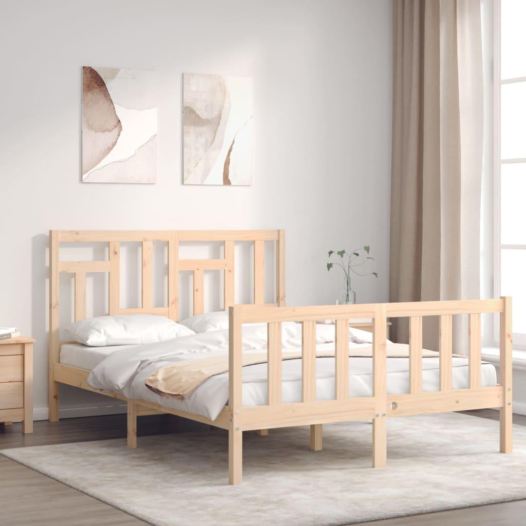 Sengeramme uden madras 120x200 cm massivt fyrretræ