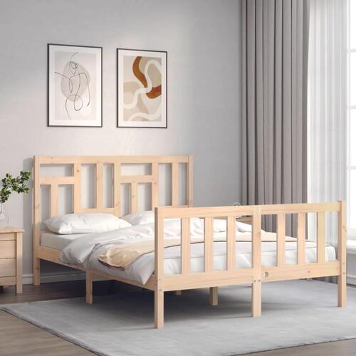 Sengeramme uden madras 120x200 cm massivt fyrretræ