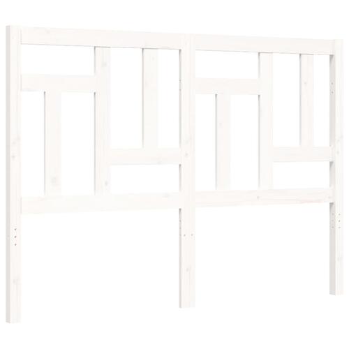 Sengeramme uden madras 120x200 cm massivt fyrretræ hvid
