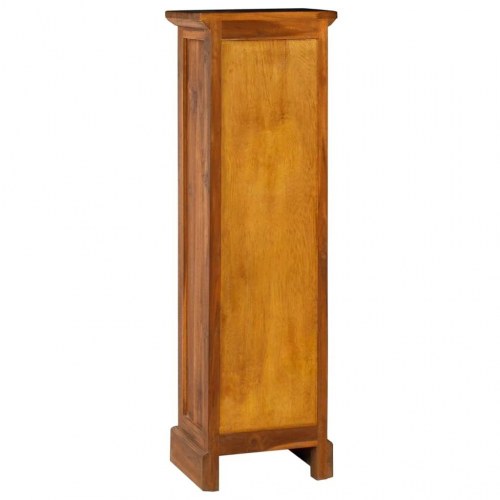 Kommode med 10 skuffer 35x30x120 cm massivt teaktræ