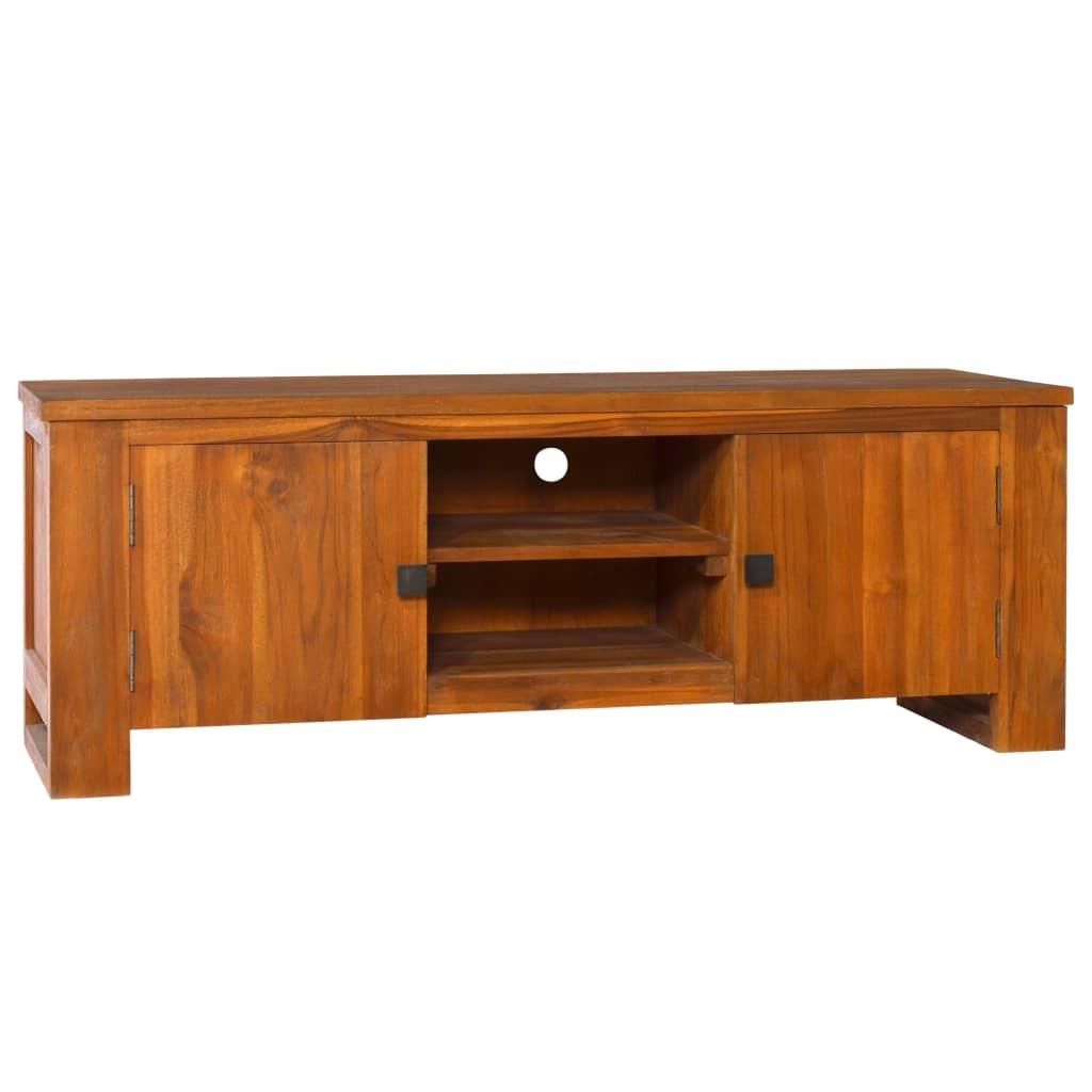 Tv-skab 110x30x40 cm massivt teaktræ