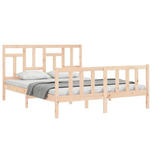 Sengeramme uden madras 160x200 cm massivt fyrretræ
