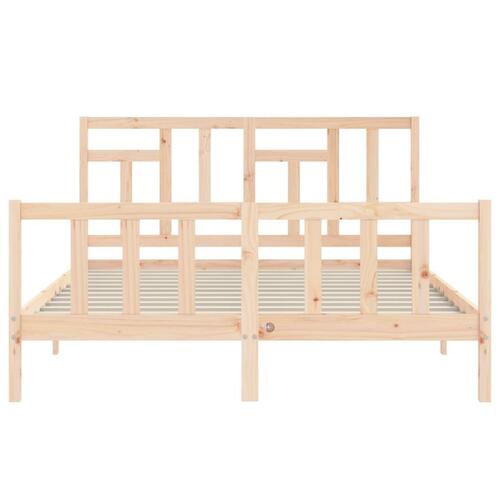 Sengeramme uden madras 160x200 cm massivt fyrretræ