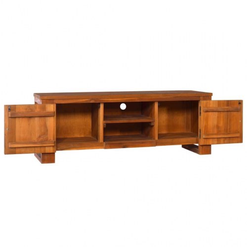 Tv-skab 110x30x40 cm massivt teaktræ