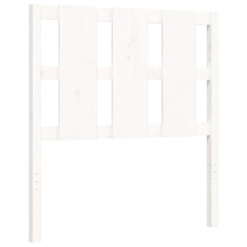 Sengeramme uden madras 90x200 cm massivt fyrretræ hvid