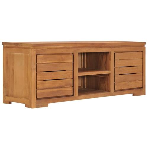 Tv-skab 110x30x40 cm massivt teaktræ
