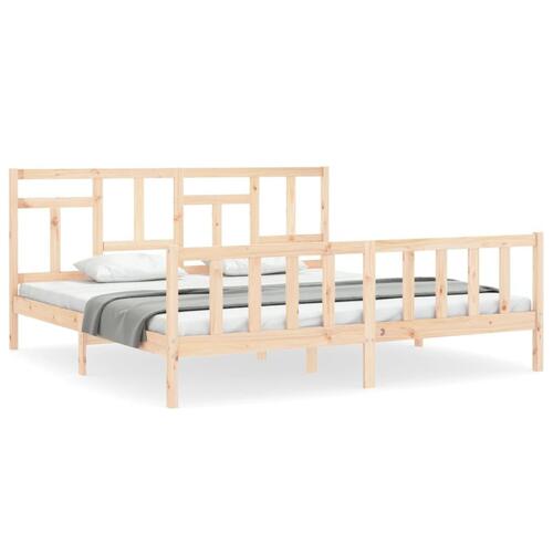 Sengeramme uden madras 200x200 cm massivt fyrretræ