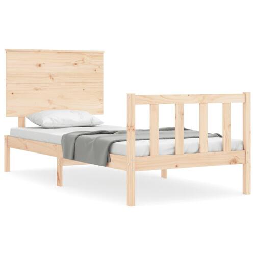 Sengeramme med sengegavl Small Single massivt træ