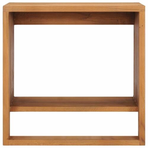 Vægmonteret håndklædeholder 35x20x35 cm massivt teaktræ