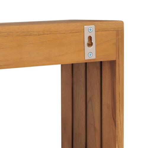Vægmonteret håndklædeholder 35x20x35 cm massivt teaktræ