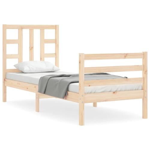 Sengeramme med sengegavl Small Single massivt træ