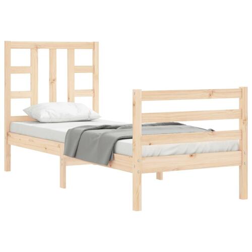Sengeramme med sengegavl Small Single massivt træ