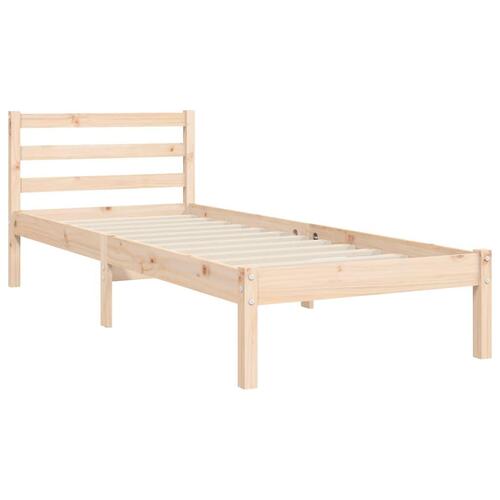Sengeramme med sengegavl Small Single massivt træ