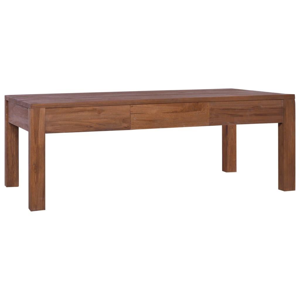 Sofabord 110x60x40 cm massivt teaktræ