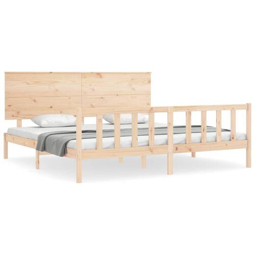 Sengeramme uden madras 200x200 cm massivt fyrretræ