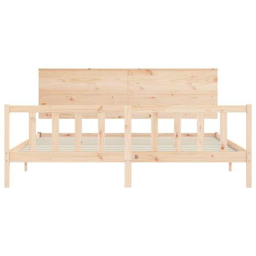 Sengeramme uden madras 200x200 cm massivt fyrretræ