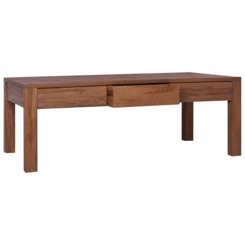 Sofabord 110x60x40 cm massivt teaktræ