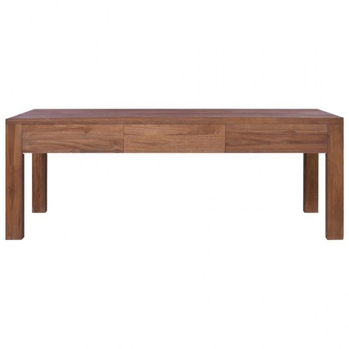 Sofabord 110x60x40 cm massivt teaktræ