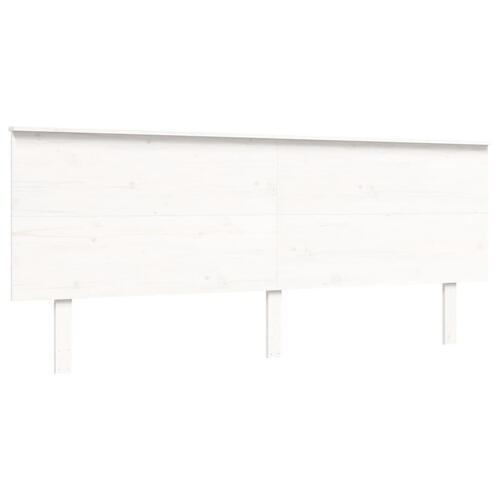 Sengeramme uden madras 200x200 cm massivt fyrretræ hvid