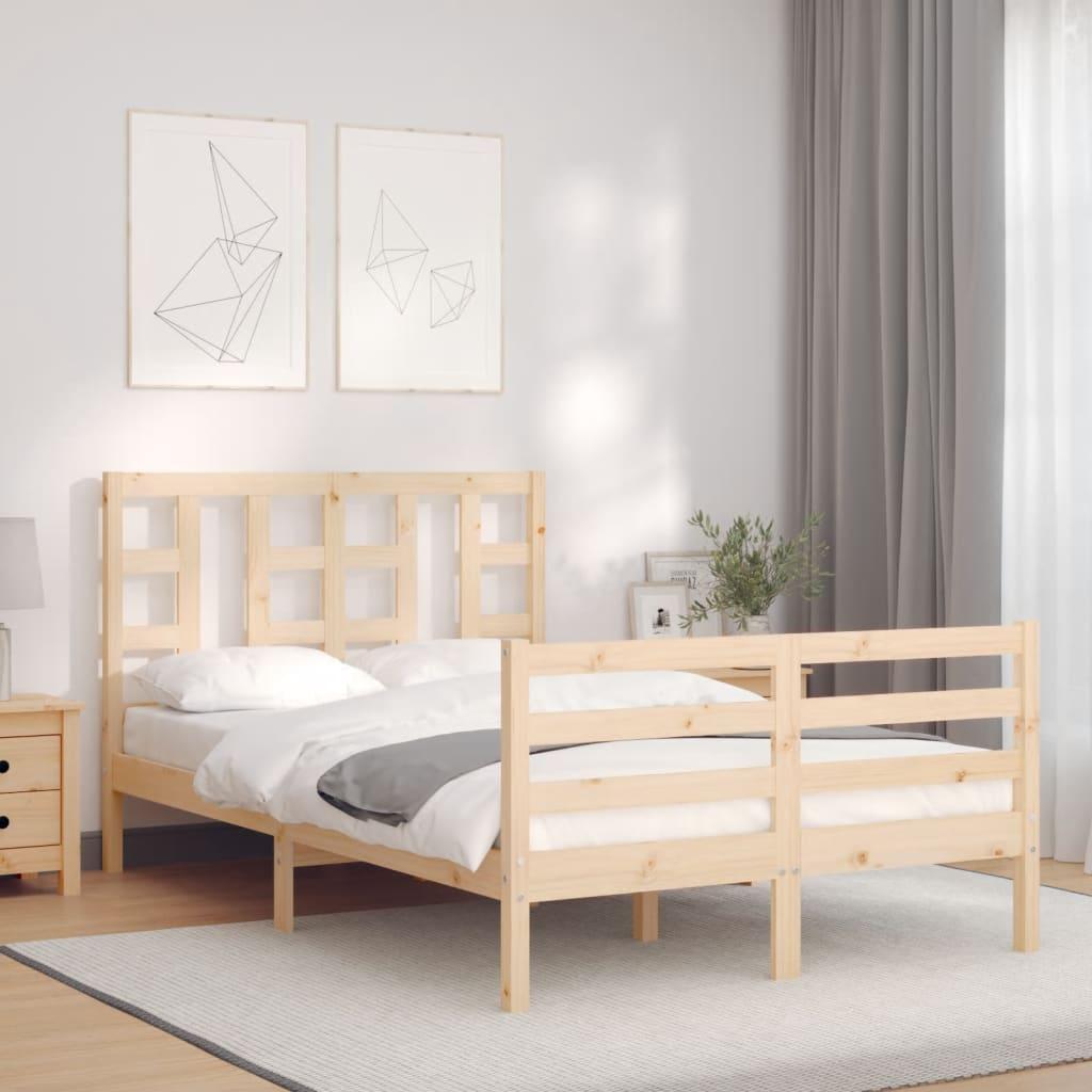 Sengeramme med sengegavl Small Double massivt træ