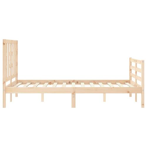 Sengeramme med sengegavl Small Double massivt træ