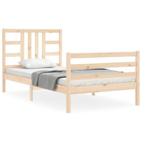 Sengeramme uden madras 90x200 cm massivt fyrretræ