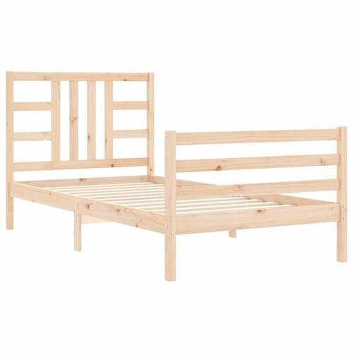 Sengeramme uden madras 90x200 cm massivt fyrretræ