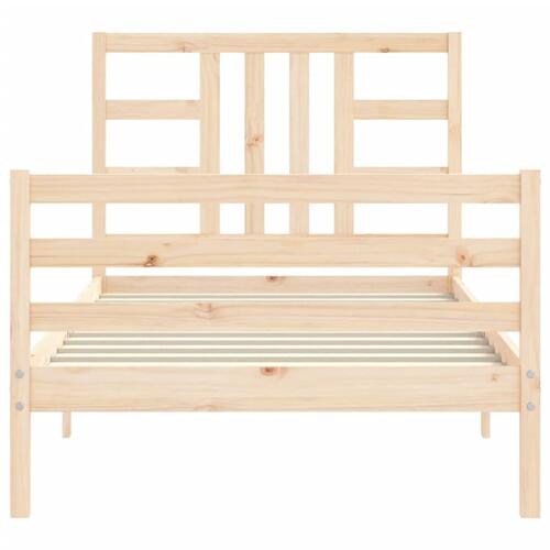 Sengeramme uden madras 90x200 cm massivt fyrretræ
