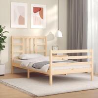 Sengeramme uden madras 100x200 cm massivt fyrretræ