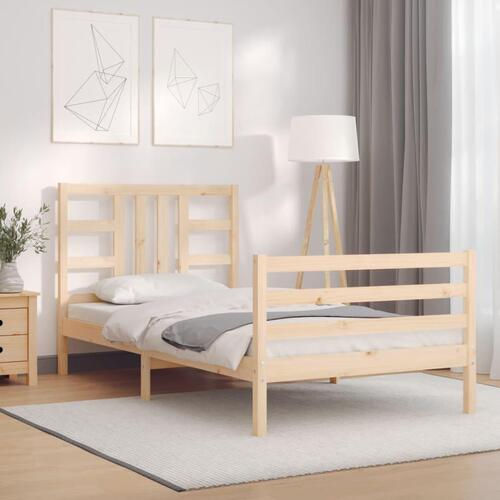 Sengeramme uden madras 100x200 cm massivt fyrretræ
