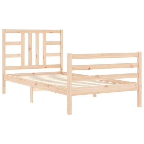 Sengeramme uden madras 100x200 cm massivt fyrretræ